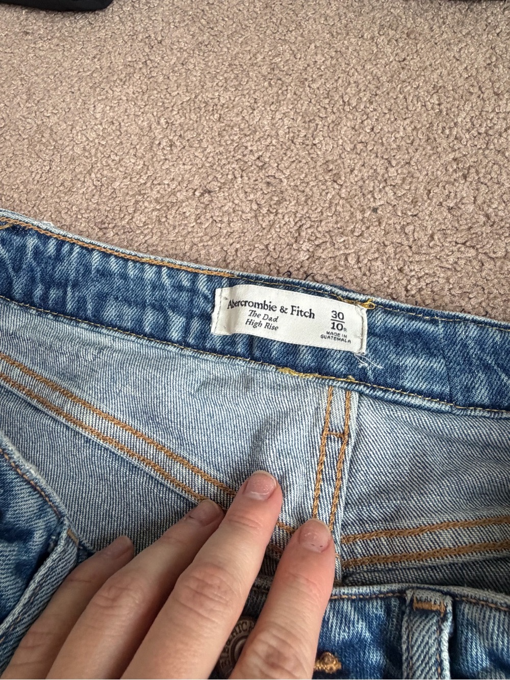 🍁 ABERCROMBIE + FITCH - The Dad High Rise - Size 30 - FLAW - Picture 6 of 9